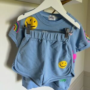 Lola & The Boys Girls Clothing Bundle!!! Blue Smiley Face Kids Set